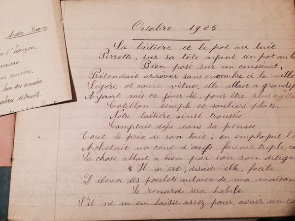 I also found some schoolbooks. This one is dated from october 1925, you were 10 back then. #MadeleineprojectEN https://t.co/eoLRyzHdQc